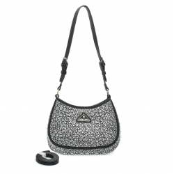 Bolso hobo cristales negro