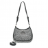 Bolso hobo cristales negro