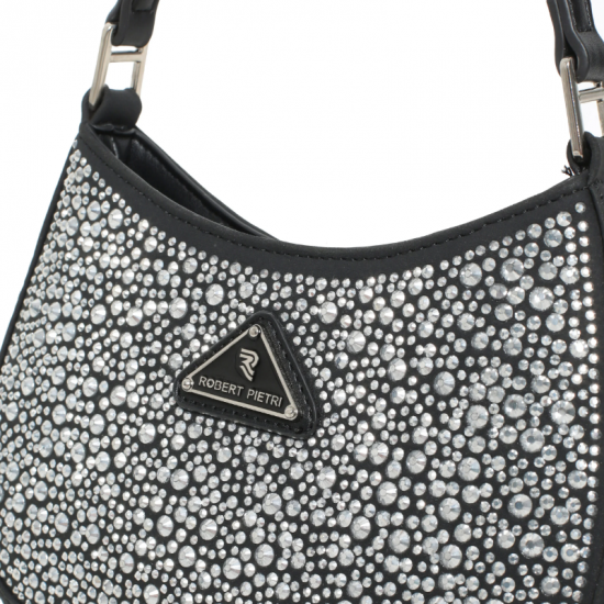 Bolso hobo cristales negro