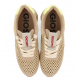 Sneakers beige con rejilla de rafia 