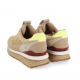 Sneakers beige con rejilla de rafia 