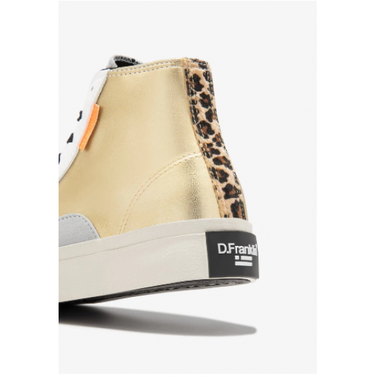 Sneaker de corte alto gold